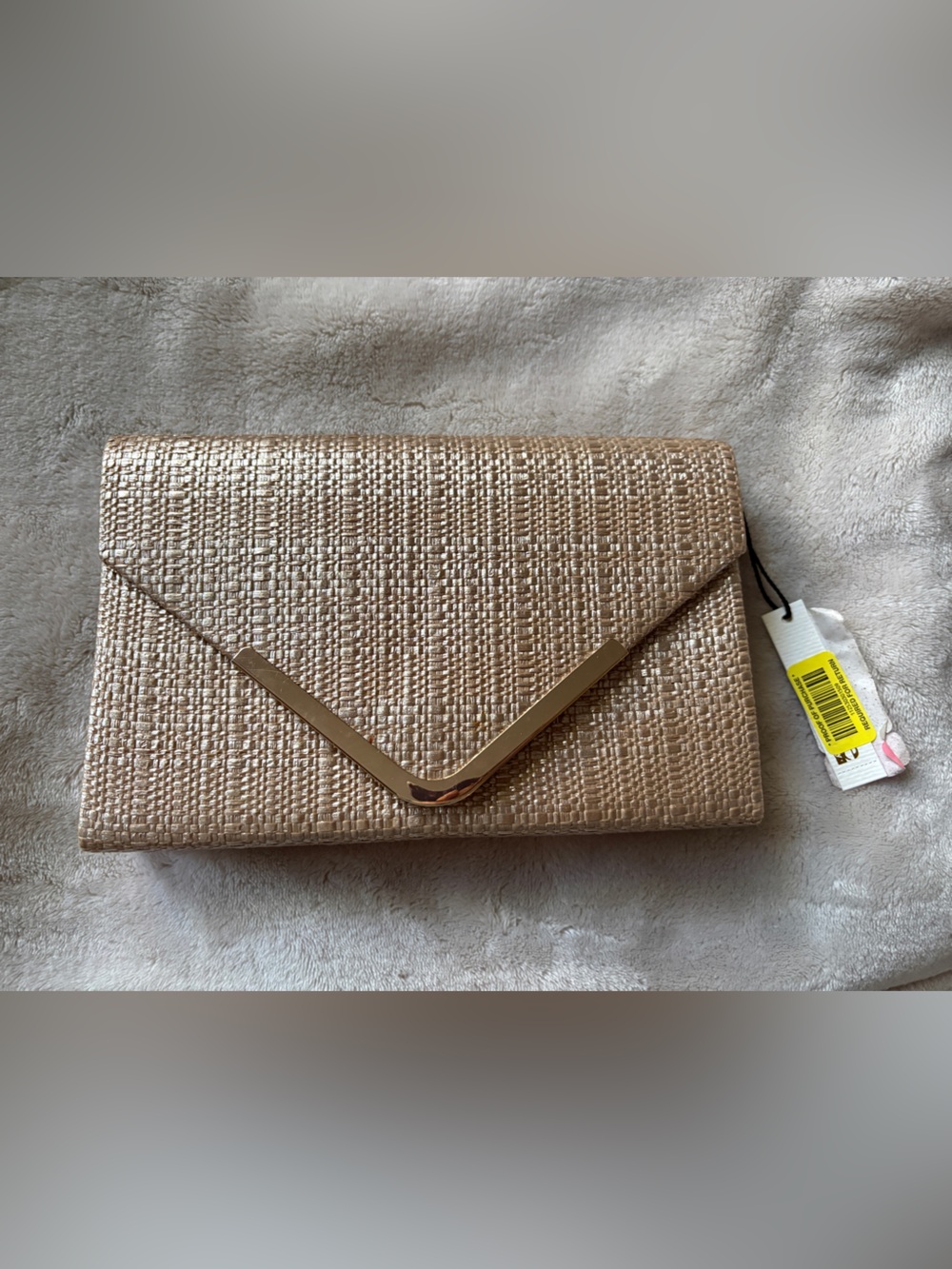 Kate Landry Gold and Cream Chain Shoulder Bag